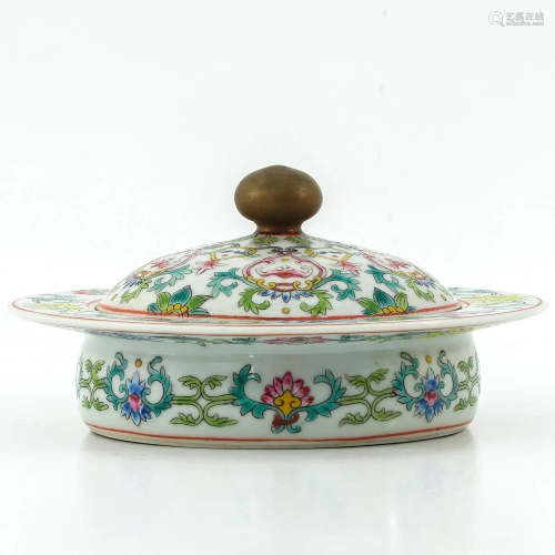 A Famille Rose Dish with Cover