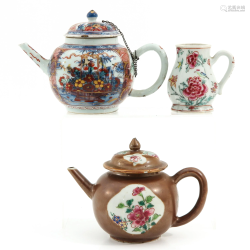 Two Teapot and Creamer