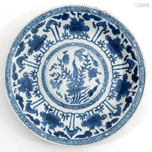 A Blue and White Plate