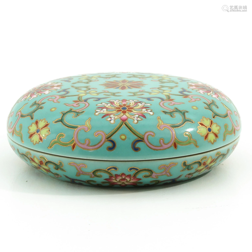 A Famille Rose Round Box and Cover