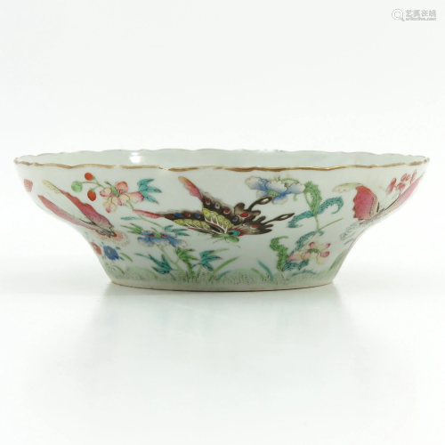 A Famille Rose Butterfly Bowl
