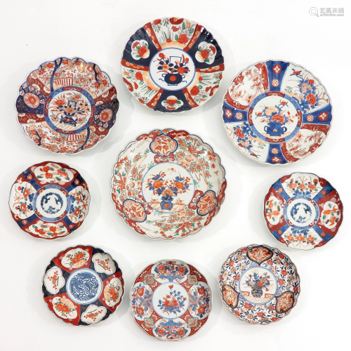 A Collection of 9 Japanese Plates