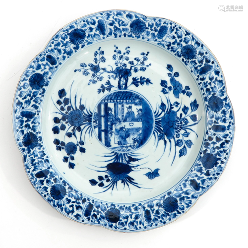 A Blue and White Dish