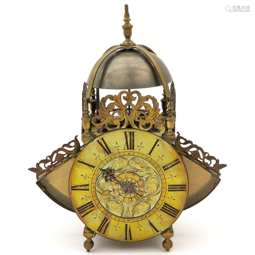 English wing lantern clock