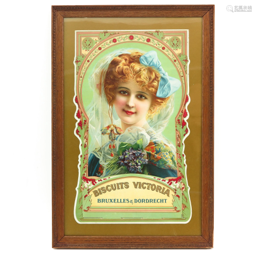 A Framed Victoria Biscuits Advertisement