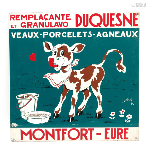 A Montfort - Eure Enamel Sign