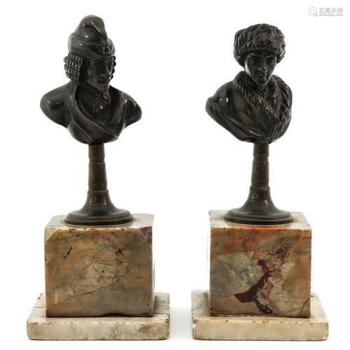 A Pair of Bronze Sculptures