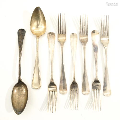 A Collection of Silver Cutlery