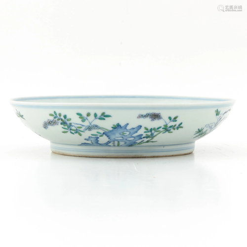 A Blue and Green Decor Dish