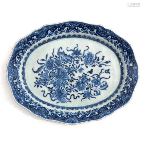 A Blue and White Serving Dish