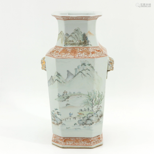 A Qianjiang Cai Decor Vase