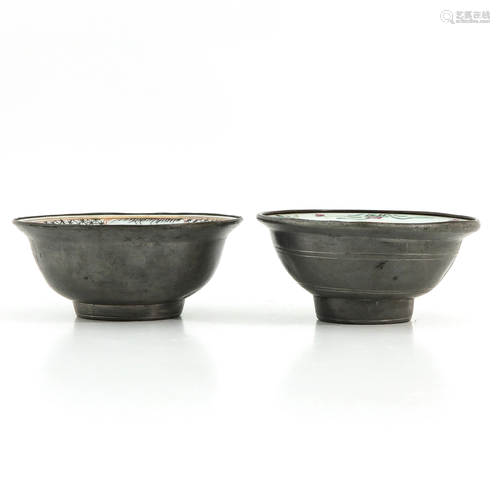 A Pair of Polychrome Bowls