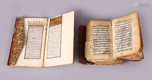 AN EARLY ISLAMIC QURAN, together an Ottoman handwritten prayer book.