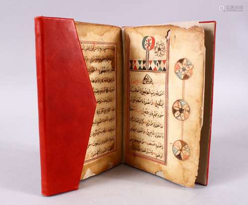 AN ISLAMIC PRAYER BOOK, with later red Morocco binding.