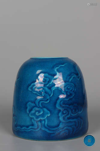 Chinese Blue Glazed Porcelain Water Vessel