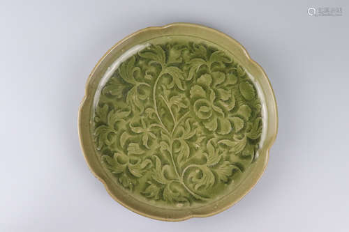 Chinese Yaozhou Wave Porcelain Plate