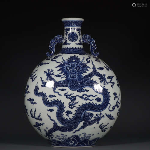 Chinese Blue And White Porcelain Bottle