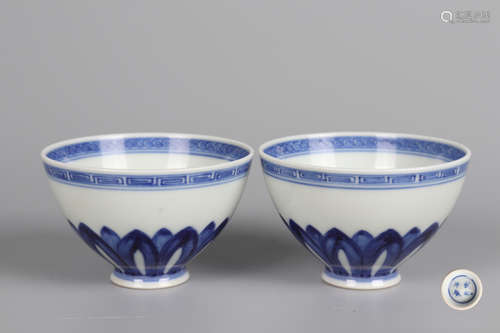 Chinese Pair Of Blue And White 