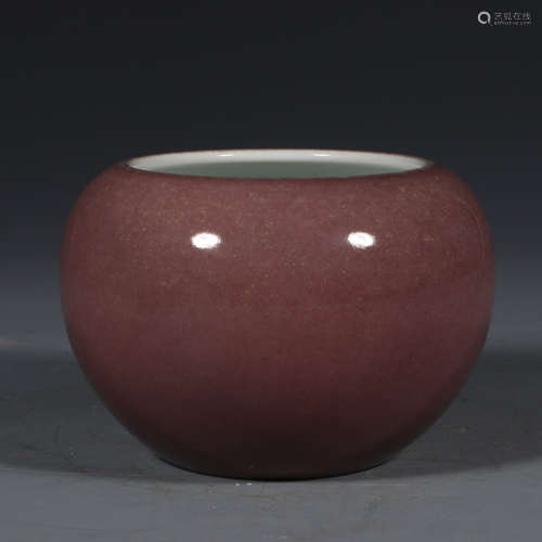 Chinese Cowpea Red Porcelain Water Washer