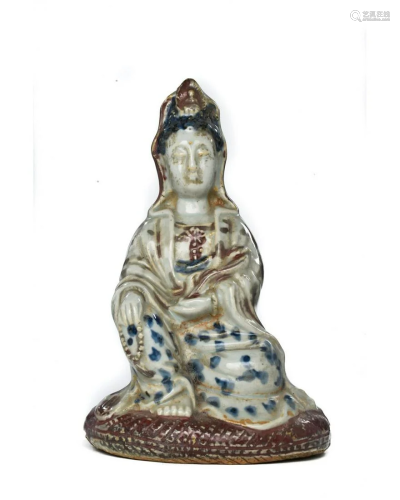 CHINESE PORCELAIN GUANYIN STATUE