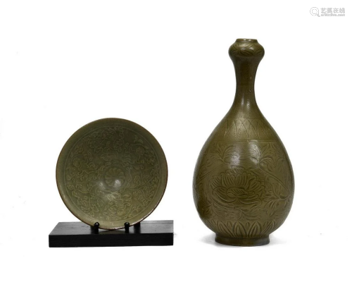 CHINESE SONG STYLE PORCELIAN BOWL AND VASE