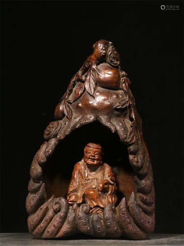 A Chinese Carved Bamboo Decoration