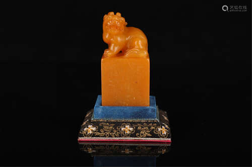 A Chinese Carved Stone Seal