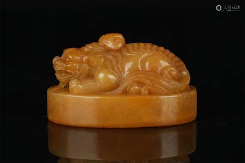 A Chinese Carved Stone Seal