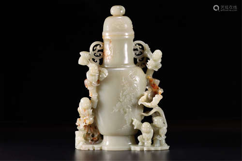 A Chinese Carved Jade Vase