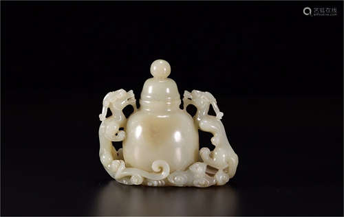 A Chinese Carved Jade Vase