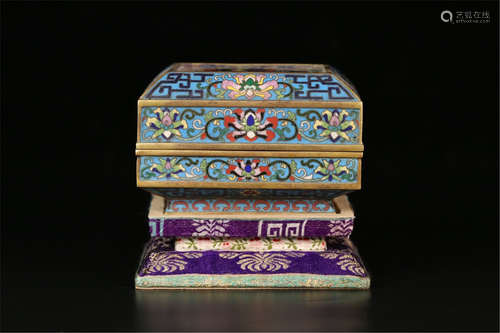 A Chinese Cloisonne Box with Cover