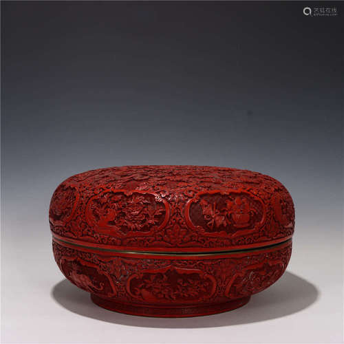 a chinese Qing lacquer box