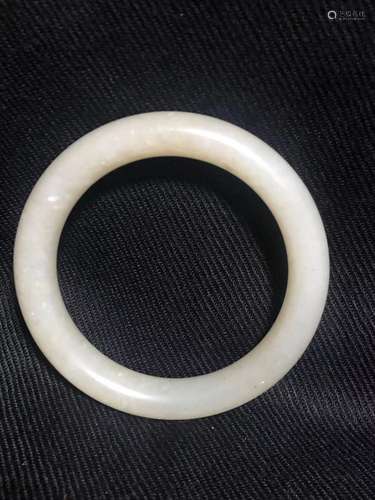 a chinese white jade bangle