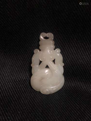 a chinese white jade pendant