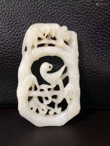 a chinese white jade bird