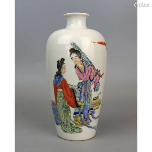 a chinese famille rose vase