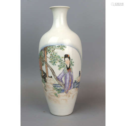 a chinese famille rose vase