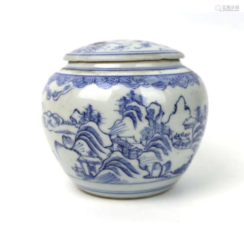 a chinese blue and white jar