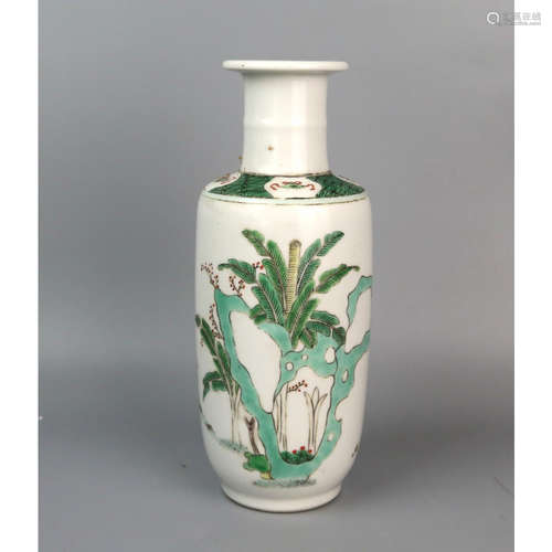 a chinese famille verte vase