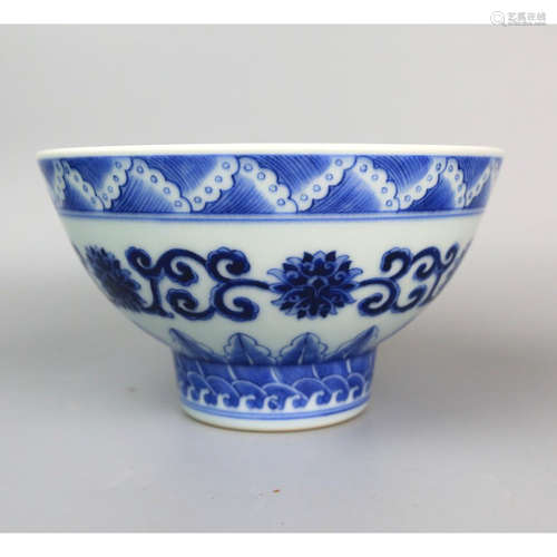 a chinese blue and white bowl