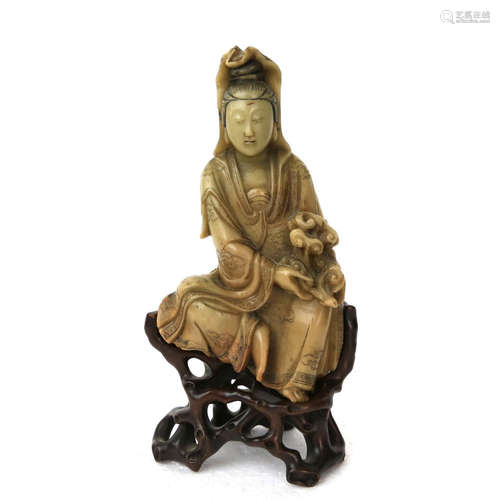 a chinese soapstone figure