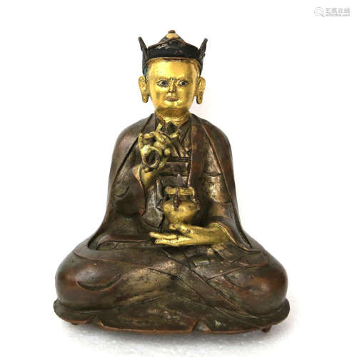 a chinese gilt bronze buddha