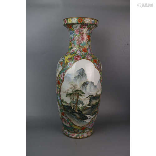 a chinese famille rose vase