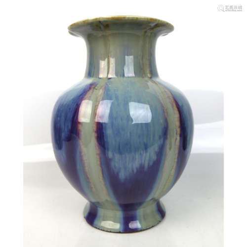 a chinese flambe glaze vase