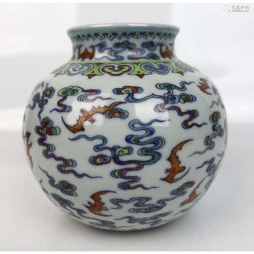 a chinese dou cai porcelain jar