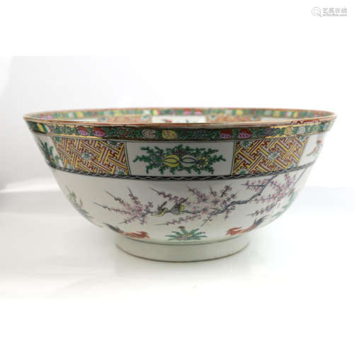 a chinese famille rose cantonese bowl