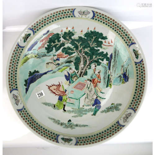 a large chinese famille verte dish