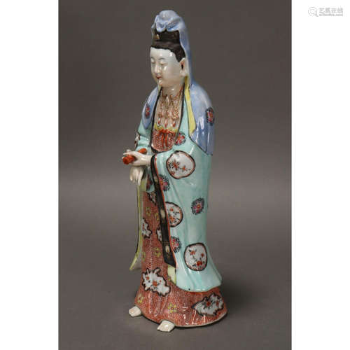 a chinese porcelain figure of kwan yin