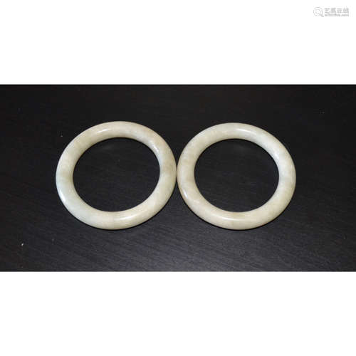 A pair of Hetian Jade bracelet