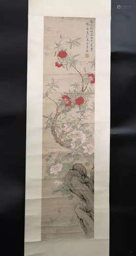 a chinese hanging scroll ink on paper by Mai oJia Hui